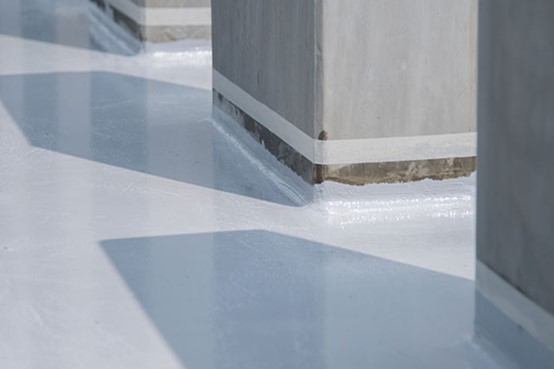 Exposed acrylic coating